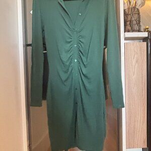 Abercrombie & Fitch long sleeve ribbed bodycon dress